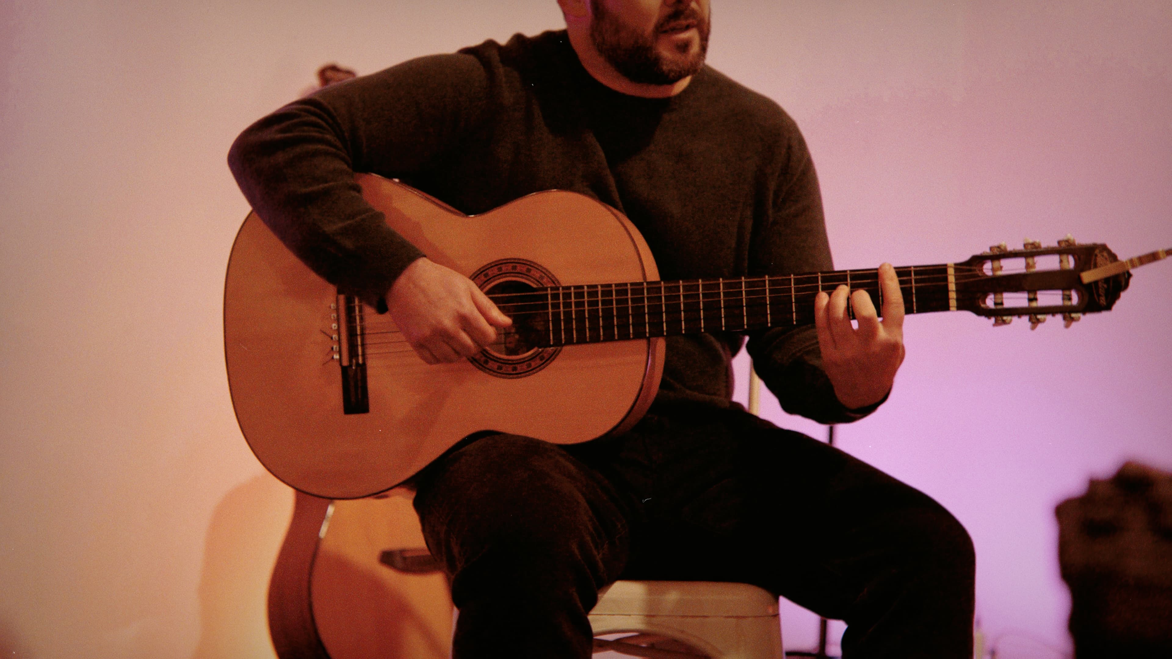 Guitar player at the Songwriting Sanctuary