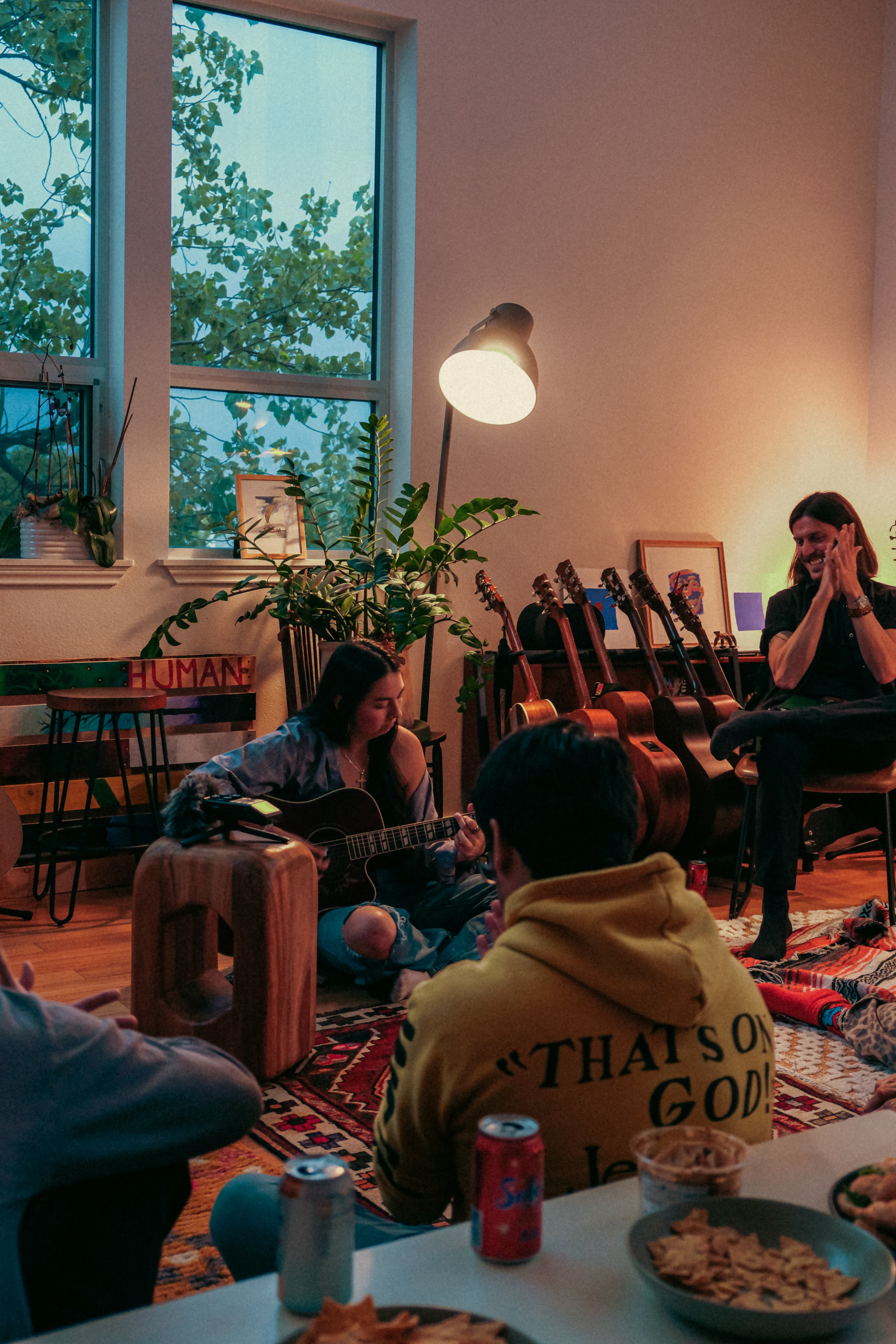 Participant sharing a song