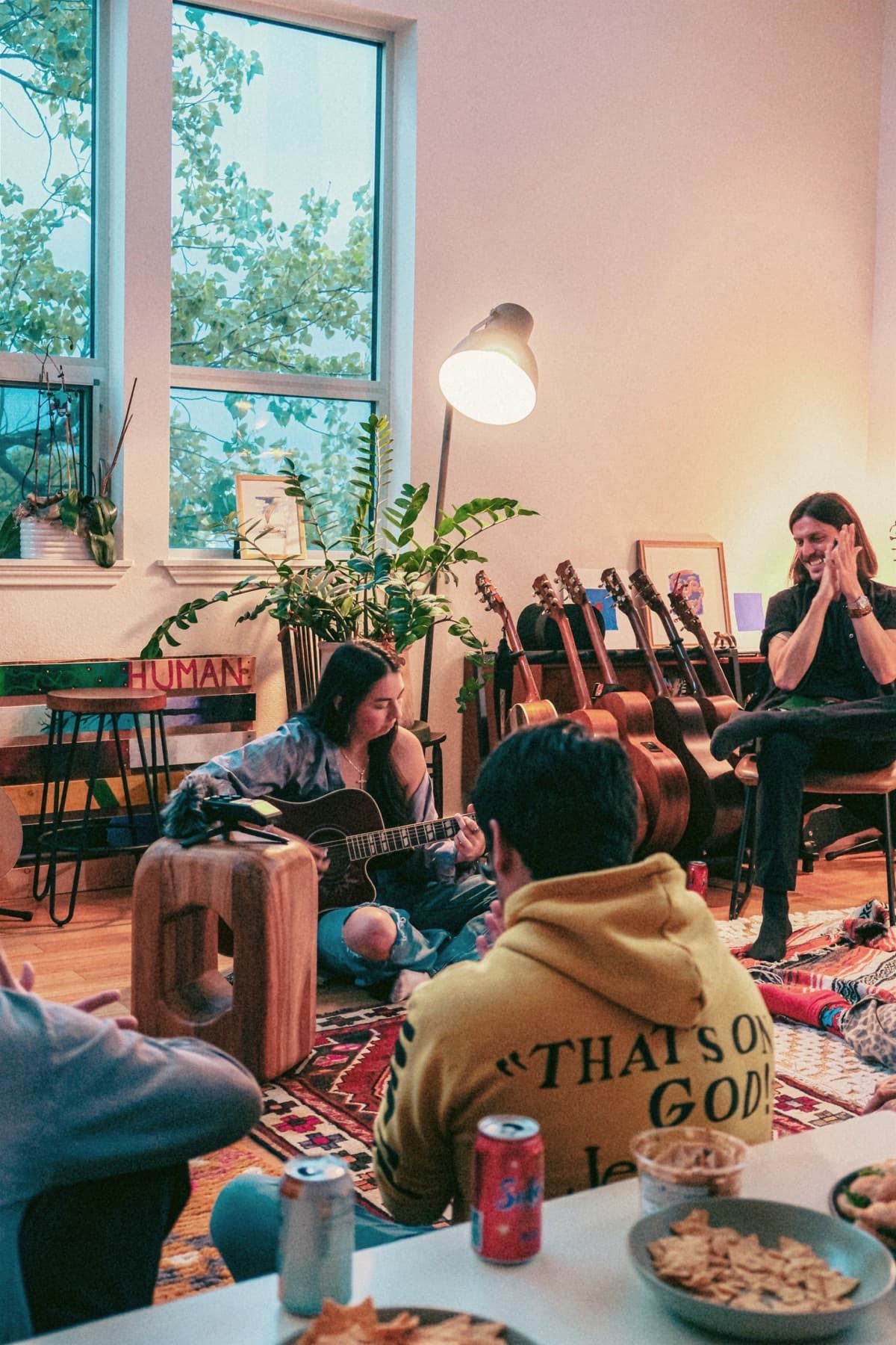 Participant sharing a song